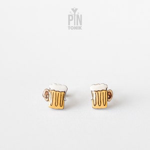 Octoberfest Beer Earrings - Quirky Beer Stein Birthday Gifts for 21st Birthday or Beer Lover