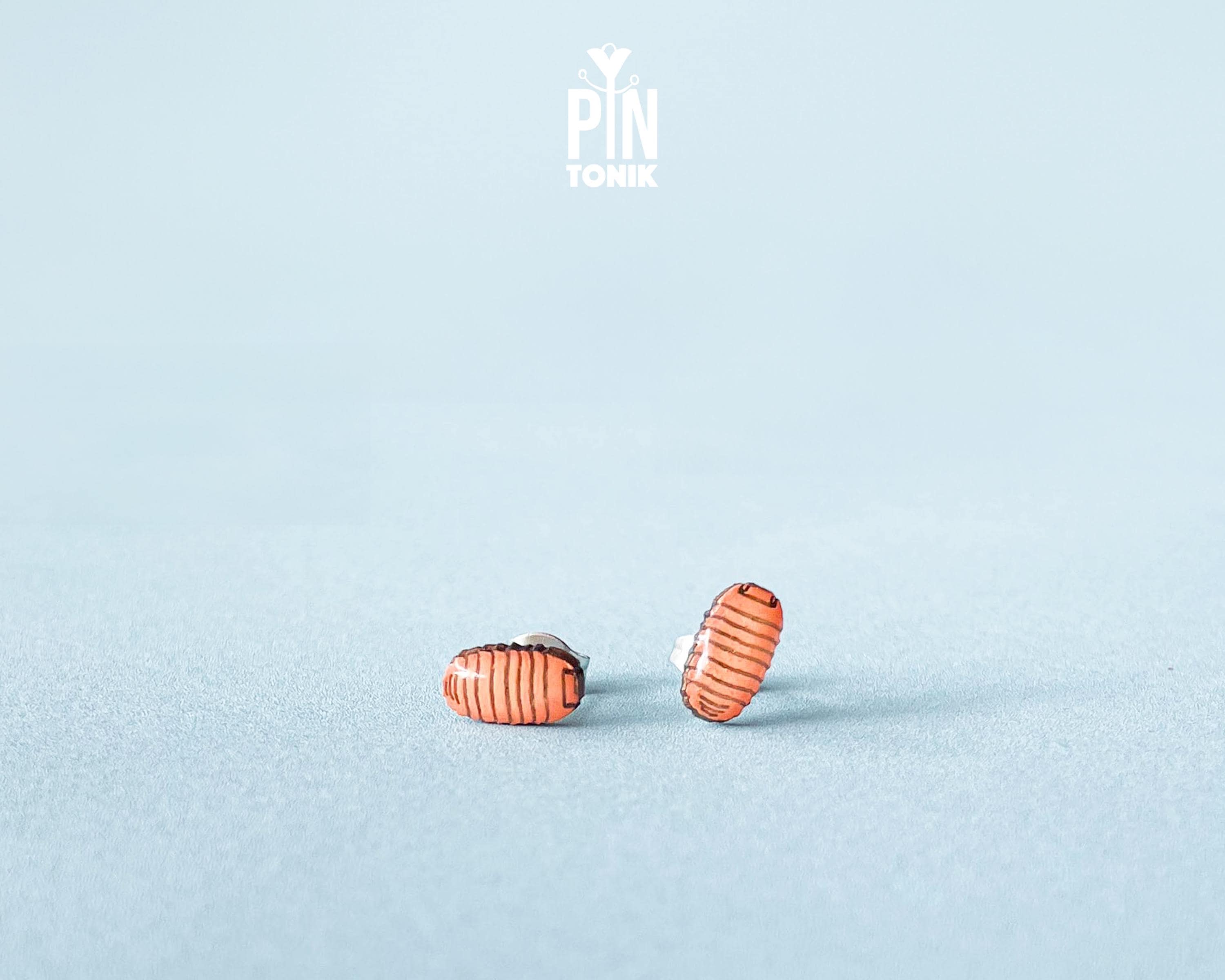 Isopod Earrings - Quirky Rolly Polly Bug Jewelry - Pill Bug Halloween ...