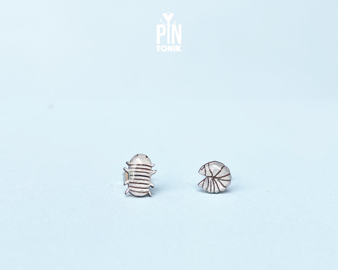 Mismatched Isopod Earrings - Quirky Rolly Polly Bug Jewelry - Pill Bug ...