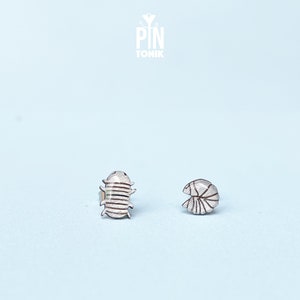 Mismatched Isopod Earrings - Quirky Rolly Polly Bug Jewelry - Pill Bug ...