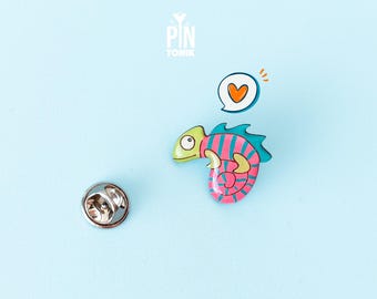 Chameleon Pin - Gecko Lizard Button Accessories - Animal Cosplay Brooch