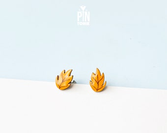 Fall Stud Earrings - Autumn Leaves Funky Earrings Gifts for Bridesmaid or Teenage Girl