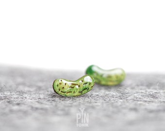 Pickle Stud Earrings - Funny Food Earrings