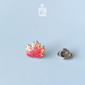 Épingle à épingles feuille de gland rouge pour femme - Accessoire pour vêtements d'automne Épingle de sac Ita
