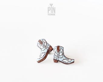 Coastal Cowgirl Boot Earrings - Funky Western Studs