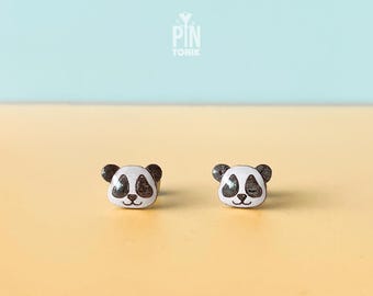 Panda Bear Stud Earrings - Cute Panda Jewelry Accessories - Chinese Animal Gift for Animal Lovers