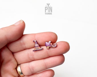 Halloween Witch Earrings - Witchy Costume Accessories - Spooky Jewelry Gifts - Mistmatched Earrings