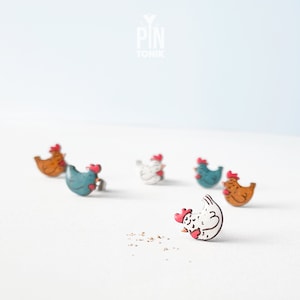 Orecchini a forma di pulcino spettinato - Gioielli pasquali