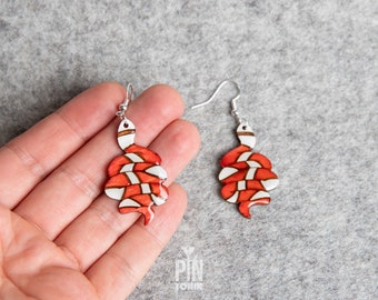 Orecchini Pendenti A Forma Di Serpente, Colore Oro. Gioielli Fantasy Perfetti Per Halloween