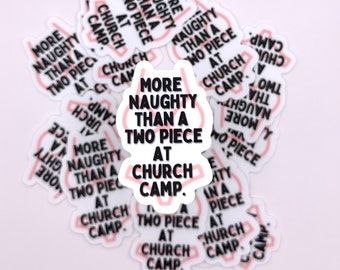 Naughty Two Piece Sticker | Sinful Sticker Shop