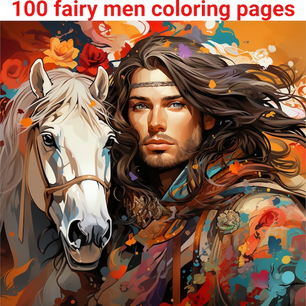 100+ Coloring Pages for Adults Moms and Dads,  Handsome Heroes Male Coloring book, Pdf, Instant Download Printable Coloring