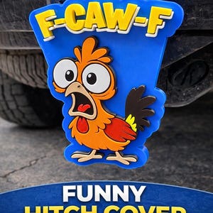 Funny Chicken Hitch Cover | 3D Printed Trailer Hitch Plug Fits 2” Receiver