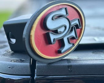3D Printed San Francisco 49ers Hitch Cover with Pin