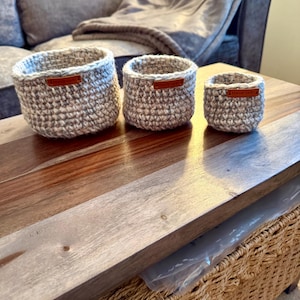 Nesting Baskets-Set of 3 Bowls, Baskets, Trinket Trays or Plant Pot Covers