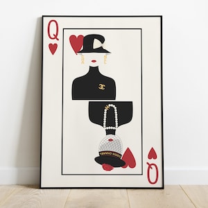 Affiche imprimable Chanel Reine de coeur