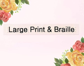 Custom Braille Labels with Large Print