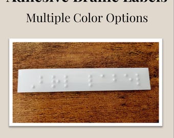 Custom Adhesive Braille Labels - multiple colors available