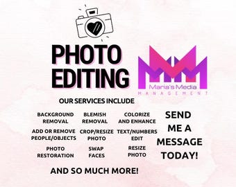 Custom Photo Editing Service: Restoration, Face Swap, Enhance, Colorize, Person Removal (Digital File)