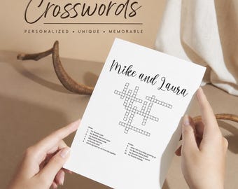 Personalized Crossword Puzzle: Custom Birthday, Shower Game (Digital File)