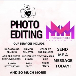 Custom Photo Editing Service: Restoration, Face Swap, Enhance, Colorize, Person Removal (Digital File)