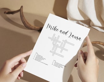 CUSTOM Crossword Puzzle, custom gift, Birthday Game, Baby Shower Game, Bridal Shower Game, Any Occasion, DIGITAL FILE, Personalized Gift