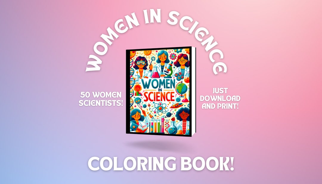 Women in Science Coloring Book, Printable Coloring Page, Women in ...