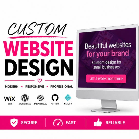 Custom Website Design, Landing Page, Full Setup