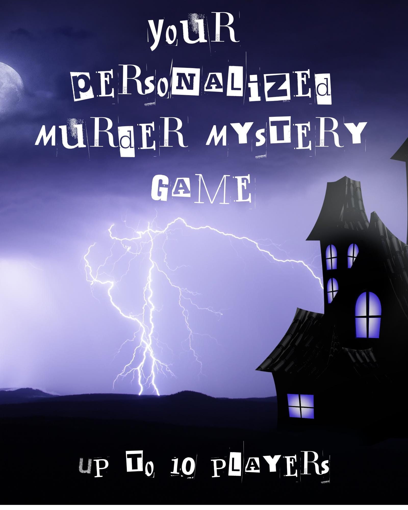 Personalized Murder Mystery Party Game, Custom Game, Personalized Party Game, Murder Mystery, Custom digital game, party game, digital