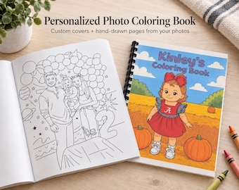 Personalized Coloring Book from Your Photos with Custom Cover