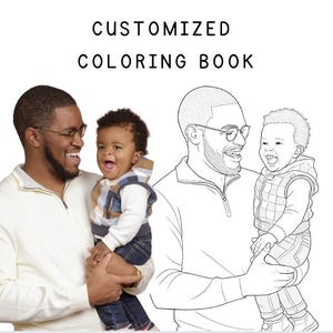 Personalized Digital Coloring Book Pages, Custom Coloring Page, Coloring book, Photo To Coloring Page, Coloring Page Gift, Birthday Party