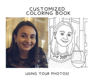 Personalized Photo Coloring Book: Custom Portrait Pages (Digital)