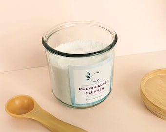 Słoik na proszek do szorowania z recyklingowanego szkła | Przechowywanie w pralni (350 ml/12 uncji)