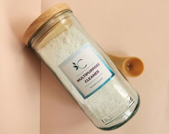 Słoik na proszek do czyszczenia z recyklingowanego szkła | Organizer do pralni (800 ml/27 uncji)