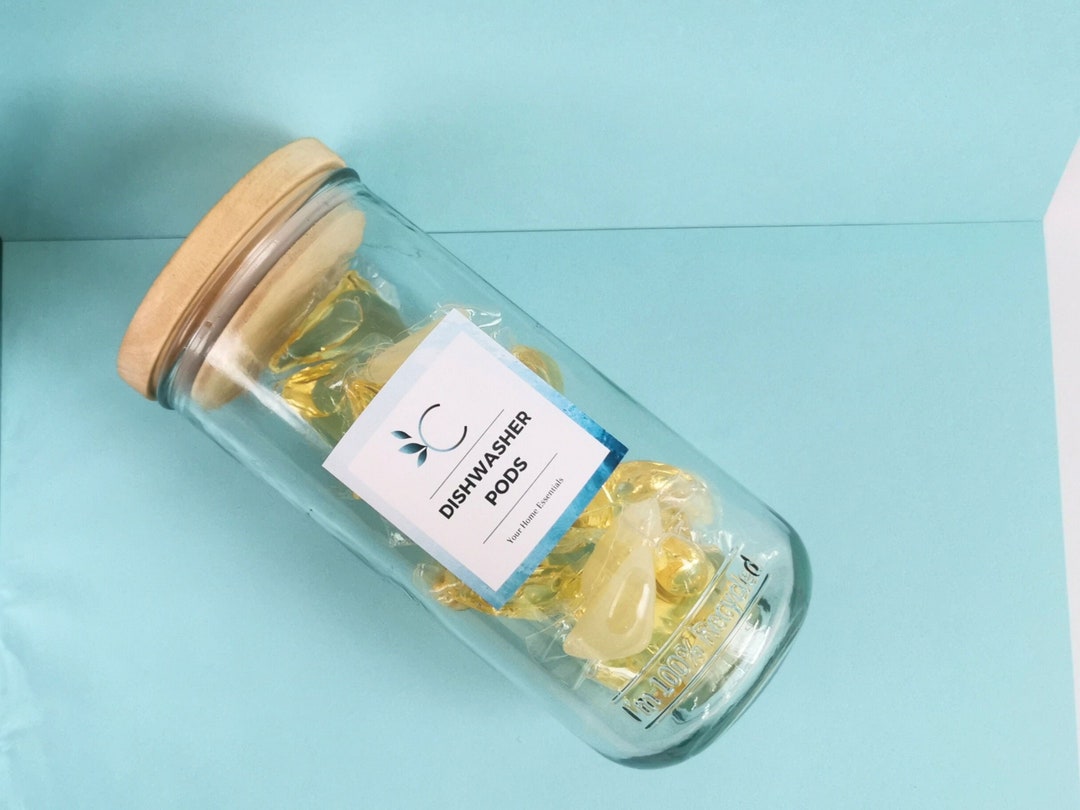 Dishwasher Pod Storage 27oz / 800ml Dishwasher Tabs Jar Etsy