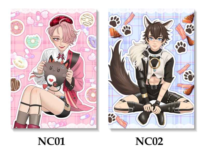 NU Carnival Fan Art Prints BL Visual Novel Etsy