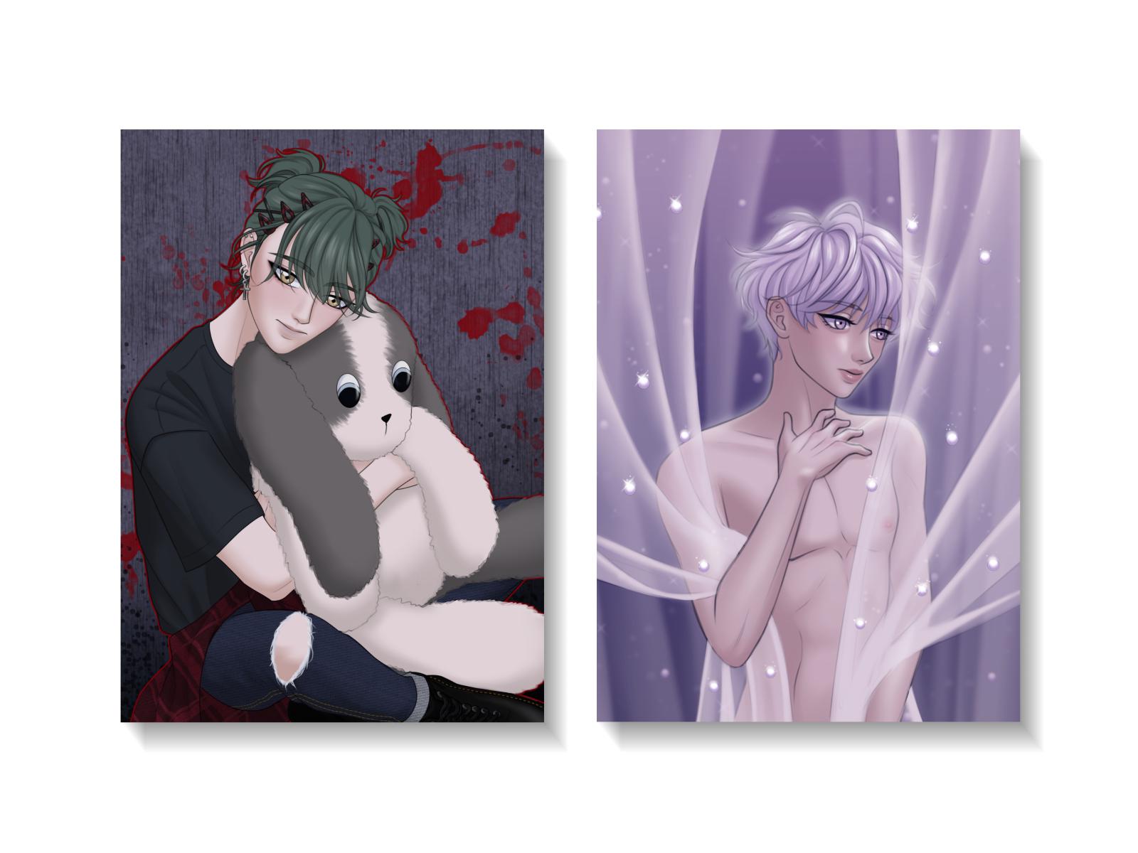 BL Manhwa Fan Art Prints | Pearl Boy | Dreadful Night | Jin Jooha | Pi Bada