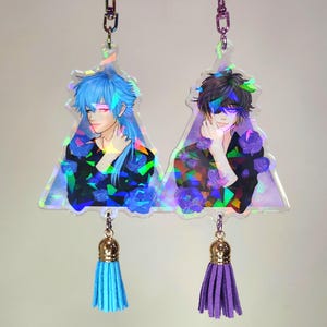 Aoba & Towa Keychains | Nitro + Chiral | Slow Damage | Dramatical Murder | Fan Art