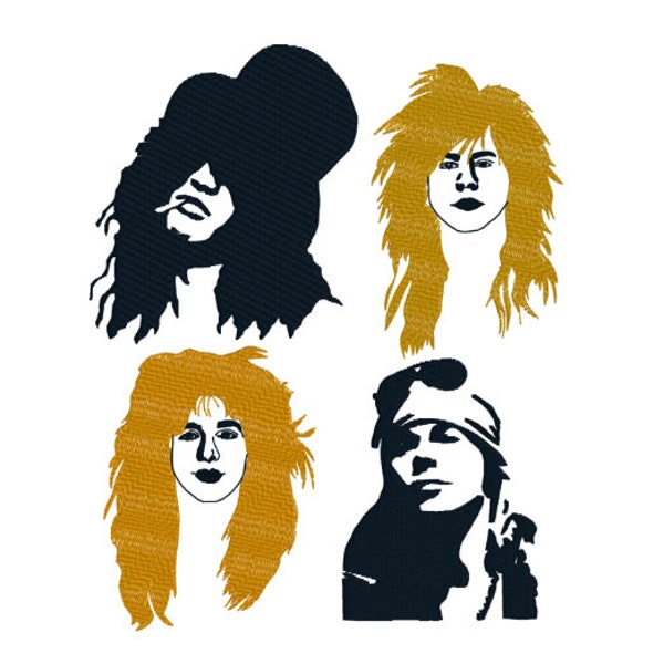 GNR Rock band embroidery design digital files instant download