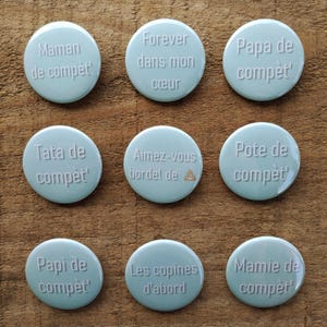38mm badge, metal pin back, humorous but not only..., Tata Spag