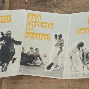 Affiches, cartes, "Le premier pas", "Voilà l'endormie...", "Soyez heureuses", style vintage, rétro, 13x18cm, coming-out, LGBT, Tata Spag
