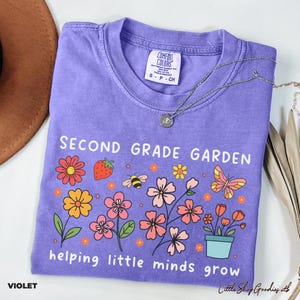 Second Grade Teacher Shirt Comfort Color® Helping Little Minds Grow, Second Grade Team Tee, Team Teachers, Back to School Teacher Gift
