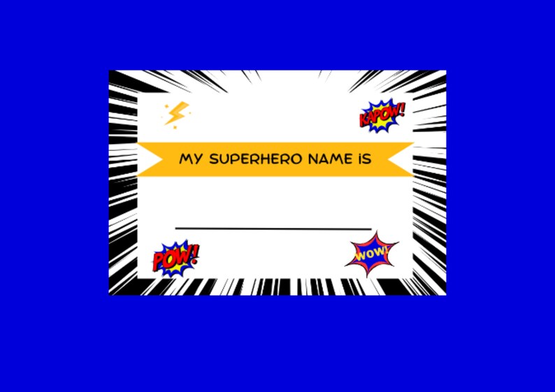 Whats Your Superhero Name Superhero Name Generator Game Instant