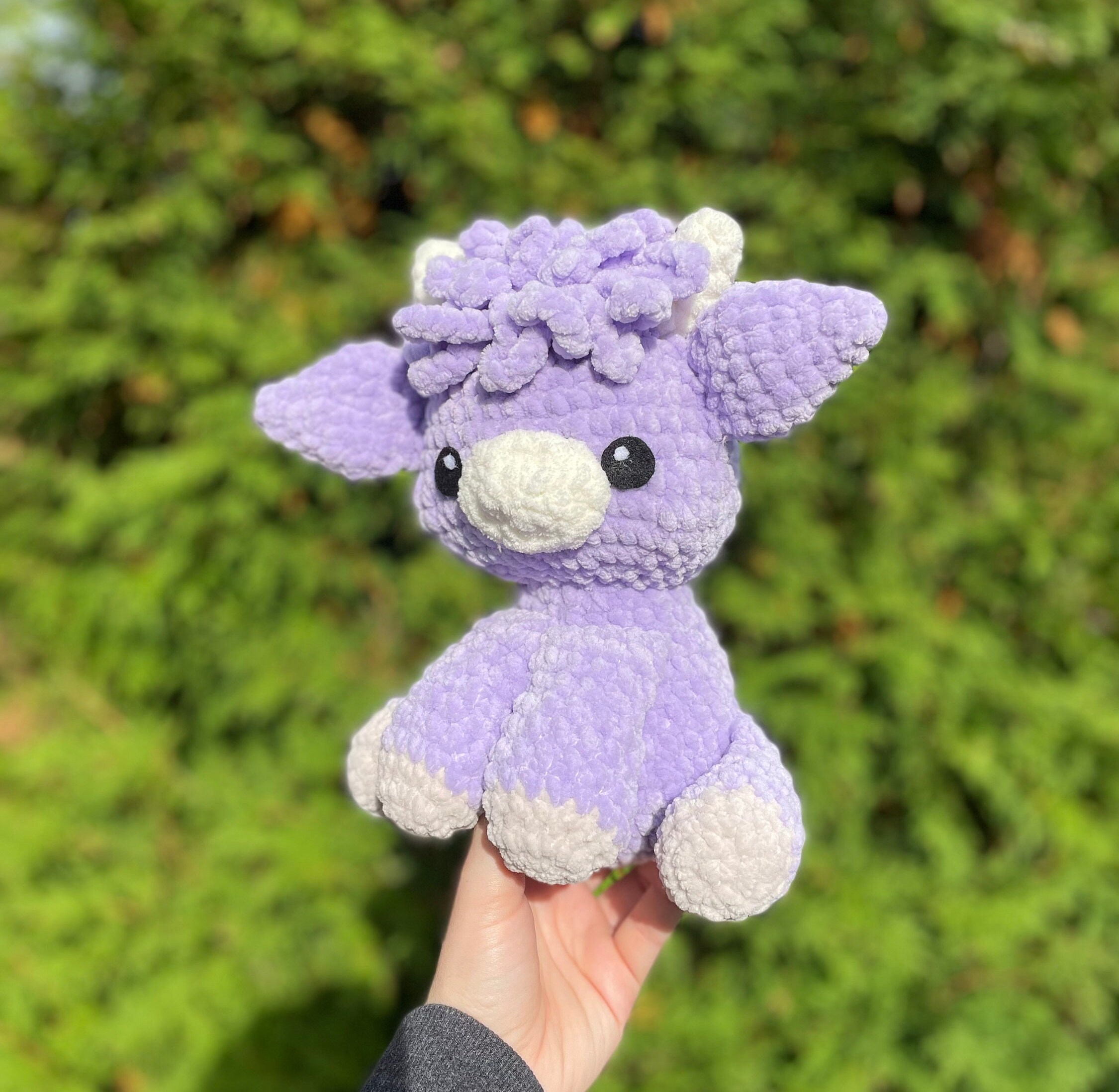 Crochet Hyland Cow, Purple Hyland Cow Plush Baby Safe Stuffed Animal Etsy