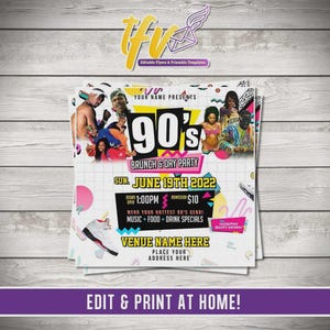 90s Party Invitation, 90s Invitation, 90s Birthday Invitation, 90s Flyer, 90s Party Decorations, 90&#39;s Invitation, 90s vs 2000s, 90s Party