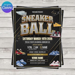 Sneaker Birthday Invitation, Sneaker Party Invitation, Sneaker Ball Invitation, Sneaker Ball Flyer, Sneaker Party Invitation Digital, Custom