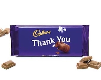 Thank You Cadbury Dairy Milk Chocolate Bar - Perfect Appreciation Gift - 110g/180g
