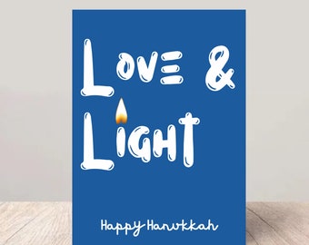 Biglietto di Hanukkah: amore e luce