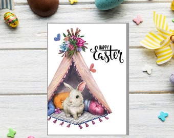 Pack of 5 Easter Notelet Cards Thank You