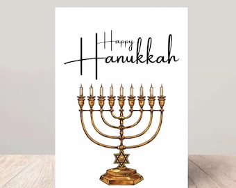 Hanukkah Card - Classic menorah