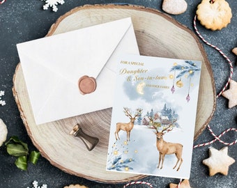 Eco-Friendly Traditional Christmas Card for Daughter & Son-In-Law